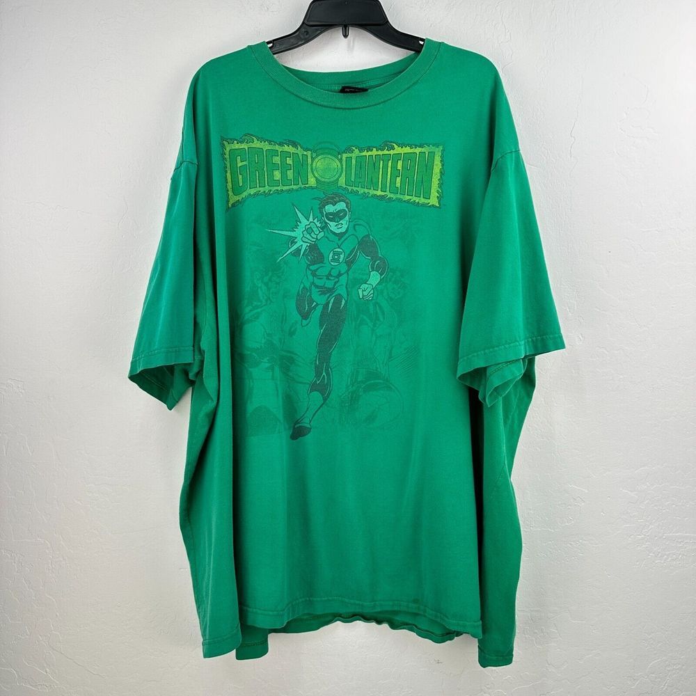 Vintage Justice‎ League T-shirt Mens 3X Green Lantern Comics Short Sleeve Tee